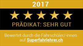 Prädikat Sehr Gut Superfahrlehrer.ch 