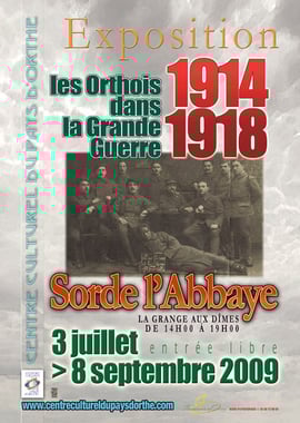 orthe, sorde l'abbaye, landes, aquitaine, 1914, 1918, grange aux dimes, grande guerre, exposition, france