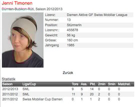 Screenshot swissunihockey.ch