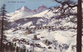 101-035b Verlag Engadin Press, Samedan. Karte gelaufen 1914