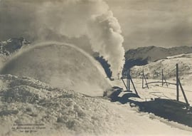 Eigen-Verlag der Berninabahn, Foto A. Steiner. Karte ungelaufen. Ebenfalls mit dem Speisewagen-Vermerk