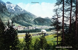 160-004 Verlag Engadin Press, Samedan. Karte gelaufen 28.7.1921