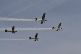 Die Bird Dog-Patrol in Formation (Foto: Rainer Freund)
