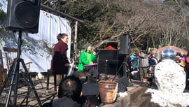 2月16日に神奈川県逗子市の里山「SYOKU-YABO農園」で開催されたツアー。提供：ナマケモノ倶楽部