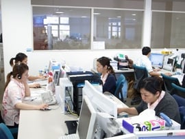 沖縄県のテクノ・サテライト・オフィス内にあるカスタマーサービスセンター