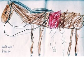 T君が描いてくれた「馬」：Wild-ace