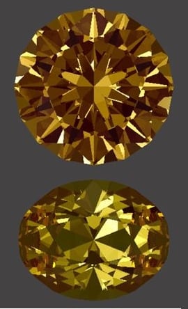 Ovaler Brillantschliff & Standart Brillantschliff