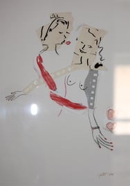 Der Kuss, Collage auf Papier, 180 €