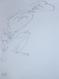 Herzflucht, Tusche auf Papier, 24x32cm, 25€