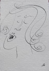 Hymne, Tusche auf Papier, 11x15,5cm, 20€