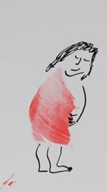 Kuschelweich, Tusche auf die Rückseite meiner Visitenkarte, 5€