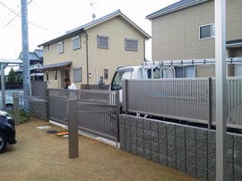 外構エクステリア工事＠奈良県磯城郡田原本町　フェンス・オーバードア　施工事例