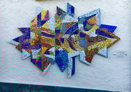 Natura e splendore, 2016, mosaico in vetri e marmi, 235 x 140 cm. Casa privata, Arosio - Svizzera