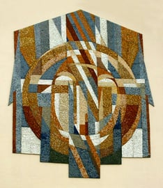 Il volto di cristo, 2003, mosaico in pietre naturali, ca. 20mq. Chiesa di Canobbio - CH