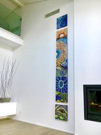 Colonna della gioia, 2020, 35 x 290 cm. Casa privata. Origlio - CH