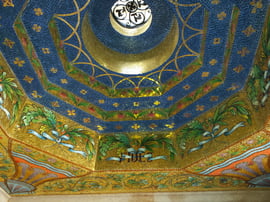 Restauro del mosaico (origine 1930) nella Cappella Pagani a Torre, Val di Blenio - CH (Restauro 2015).  