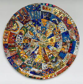 Spirale magica, 2017, mosaico, 72 cm
