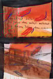 Blatt #1, 2019, Mischtechnik mit Collage auf Bütten, ca. 25,7x37,9 cm