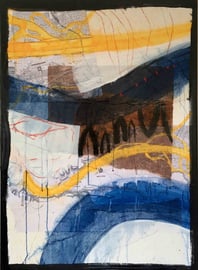 Situation:Donau, #3, 2020, Mischtechnik auf Papier auf Leinwand, 110x80 cm