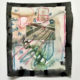 Wie ein Tagebuch, #2, 2016/21, Mischtechnik mit Collage auf Papier, 24,8x21,6cm