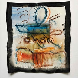 Wie ein Tagebuch, #10, 2016/21, Mischtechnik mit Collage auf Papier, 24,3x21,5cm