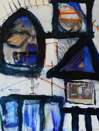 "Erinnerungen #8", 2016, Mischtechnik und Collage auf Papier auf Leinwand, 60x80 cm