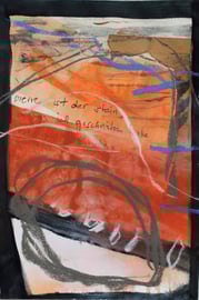 Blatt #4, 2019, Mischtechnik mit Collage auf Bütten, ca. 25,7x37,9 cm