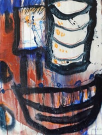 "Erinnerungen #7", 2016, Mischtechnik und Collage auf Papier auf Leinwand, 60x80 cm