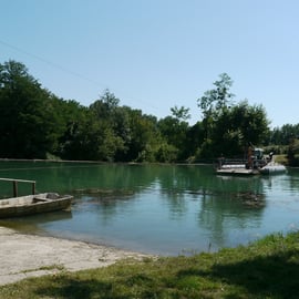 Le bac du Bimiet - Photo M.H. CINGAL 2012