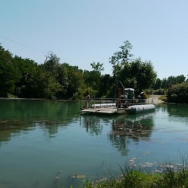 Le bac du Bimiet - Photo M.H. CINGAL 2012