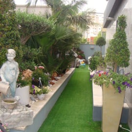 jardin avec fontaines