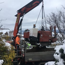 Bohrgerät positionieren