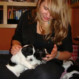 Sarah mit ihren Favoriten Lino und Luke