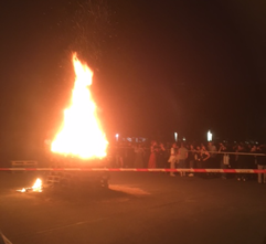 Grève féministe Lausanne, grand feu à Ouchy