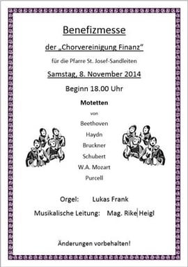 Einladung zur Benefizmesse (PDF)