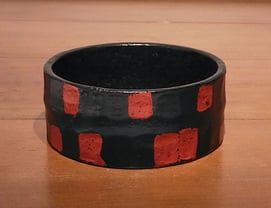 塗分縞丸鉢　松崎融　山の上ギャラリー