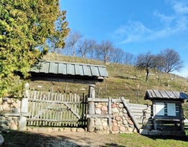 Gate of Sabile Wine Hill in Kurzeme, Latvia