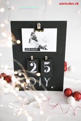 DIY Chalkboard Kalender, Weihnachts Geschenk basteln, selber machen, Jahres Kalender, Kreide Tafel, Foto, Kalender, ifolor