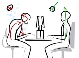 sitting with good posture with the Alexander Technique