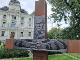 Monument to anti-Soviet freedom fighter Gunārs Astra