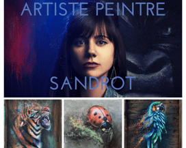 Sandrot artiste peintre - oeuvre caritative - LMC-Leucémie- Appel au don- Crowdfunding-Recherche- association- IPC