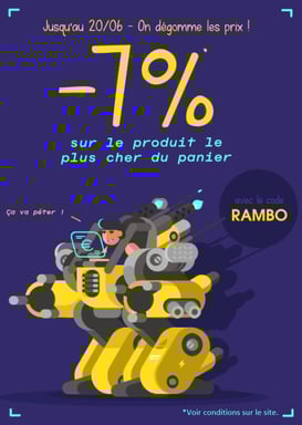 PROMO - 7% sur le produit de votre choix jusqu'au 20 juin 2017 ! Code : RAMBO Par ici : http://www.ldlc.com/n4048/#523d712af1ceb