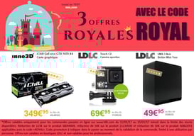 Jusqu'à dimanche, 3 produits à prix réduit, code ROYAL ! Par ici : http://www.ldlc.com/landing-AR201606130040-AR201602030169-AR201505060109.html#523d712af1ceb