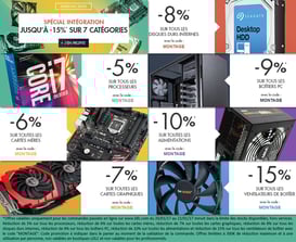 Promo sur les composants, parfait pour se faire une config ! Tout le week-end, code : MONTAGE  Par ici : http://www.ldlc.com/n4064/#523d712af1ceb