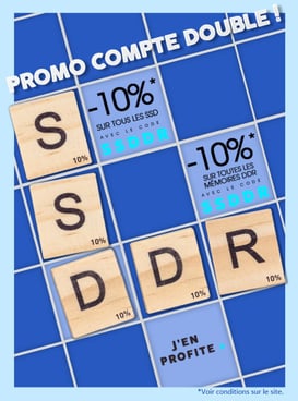PROMO - 10% sur les SSD et les RAM ! Jusqu'au 23 juin 2017, code : SSDDR ! Par ici : http://www.ldlc.com/n4306/#523d712af1ceb