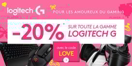 PROMO - Jusqu'au 16 février, 20% sur la gamme Logitech G, avec le code LOVE ! http://www.ldlc.com/n4167/logitechG-st-valentin/#523d712af1ceb