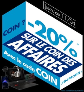 PROMO - 20% sur le Coin des Affaires ! Jusqu'au 11 avril 2017, code : COIN ! Par ici : http://www.ldlc.com/n2193/coin-des-affaires/#523d712af1ceb