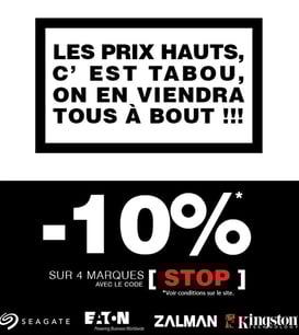 PROMO - 10% sur 4 marques, jusqu'au 01 juin 2017 code : STOP ! Par ici : http://www.ldlc.com/n4067/#523d712af1ceb
