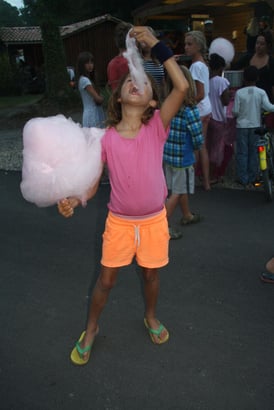 Barbe à papa au Camping Les Pres Verts