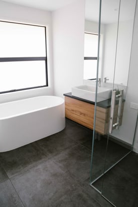 Stylish bathroom, Nautical Homes Whitianga spec home builders